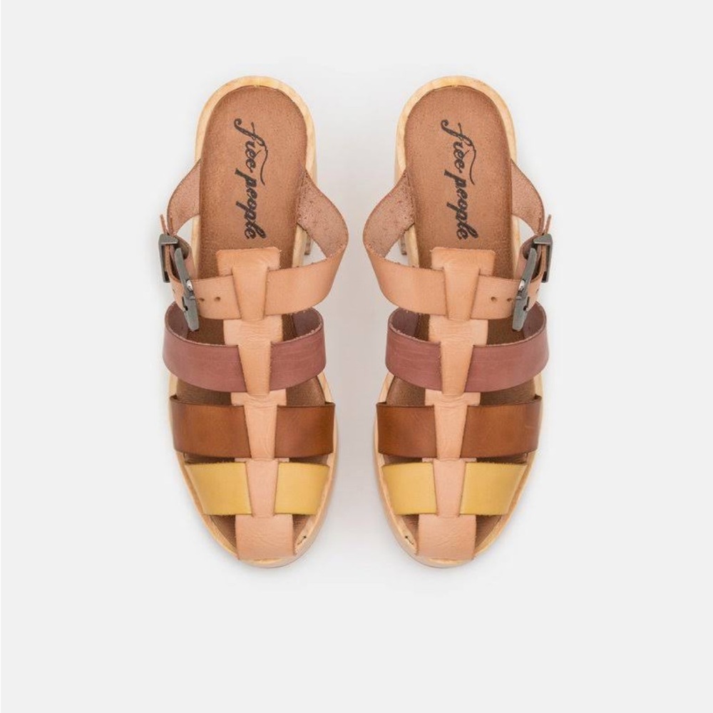 Free People Bellevue Clogs in Sunrise Multi - Picture 2 of 7